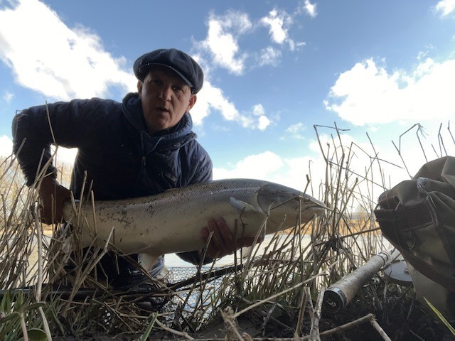 First Wye salmon of the year from Caemwr for Dave Roberts